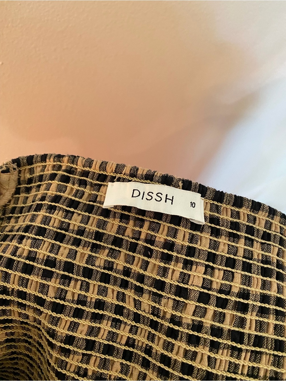 DISSH Elm Checkered Black Cream Strapless Dress in US 6 - Picture 10 of 10